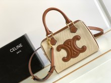 Celine Original Fabric cow leather top handle bag 1B24081106