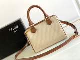 Celine Original Fabric cow leather top handle bag 1B24081106