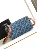 Celine Original Denim fabric cow leather top handle bag 1B24081105