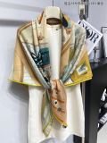 H*ERMES cashmere Scarf 140*140CM AN24091003