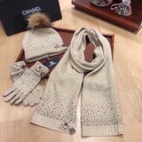C*HANEL Hat Scarf Gloves AN24091903