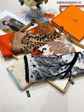 H*ERMES scarf cashmere 140*140CM AN24111903