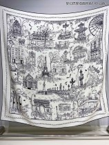 H*ERMES scarf cashmere 140*140CM AN24111908