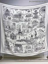 H*ERMES scarf cashmere 140*140CM AN24111908