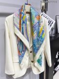 H*ERMES scarf cashmere 90*90CM AN24111904