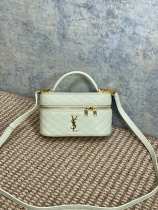 Saint Laurent Original Monogram All Over Small Satchel In Suede bag MTX25011206