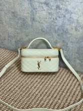Saint Laurent Original Monogram All Over Small Satchel In Suede bag MTX25011206