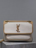 Saint Laurent Original Monogram All Over Small Satchel In Suede bag YG25071502