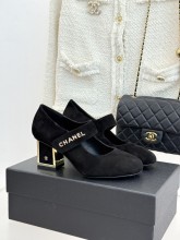 Chanel Leather women high heel shoes HG26090322