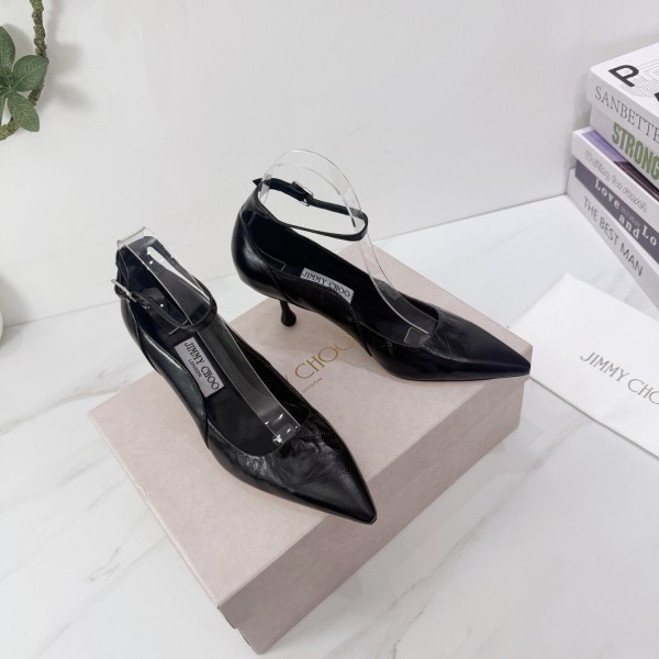 Jimmy Leather Choo women 7.5cm high heel sandal shoes HG26100822