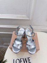 Miu Leather Miu women 11cm high heel sandal shoes HG26102319