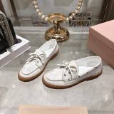 Miu Leather Miu women flat shoes HG26090137