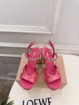 Miu Leather Miu women 11cm high heel sandal shoes HG26102322