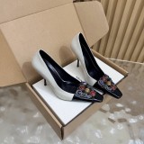 YSL Leather women 10.5cm high heel sandal shoes HG26091708