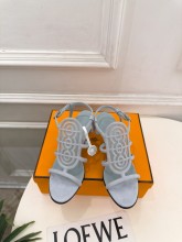 Hermes Leather women 7cm high heel sandal shoes HG26102140
