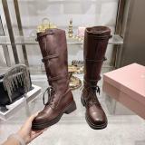 Miu Leather Miu women long boots HG26093029