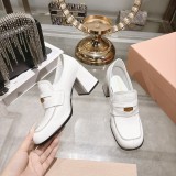 Miu Leather Miu women 7.5cm high heel shoes HG26091432