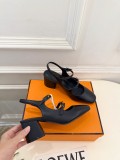 Hermes Leather women 6cm high heel sandal shoes HG26090611