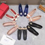 Salvatore Leather Ferragamo women flat shoes HG26101106