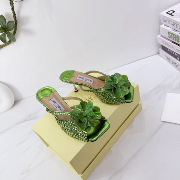 Jimmy Leather Choo women 6.5cm high heel sandal shoes HG26083159