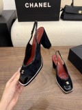 Chanel Leather women 9cm high heel shoes HG26102441