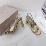 Jimmy Leather Choo women 9.5cm high heel sandal shoes HG26100815
