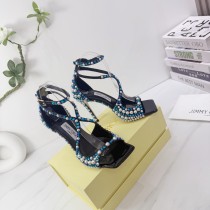 Jimmy Leather Choo women 11cm high heel sandal shoes HG26083150