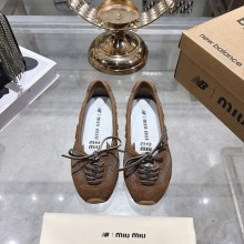 Miu Leather Miu women sport shoes HG26090236