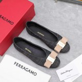 Salvatore Leather Ferragamo women flat shoes HG26101106