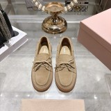 Miu Leather Miu women flat shoes HG26090137