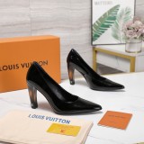 Louis Leather Vuitton women 8.5cm high heel shoes HG261018101