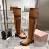 Miu Leather Miu women long boots HG26091426