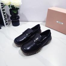 Miu Leather Miu women flat shoes HG26101158
