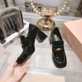 Miu Leather Miu women 7.5cm high heel shoes HG26091432