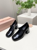 Miu Leather Miu women 7cm high heel shoes HG26091204