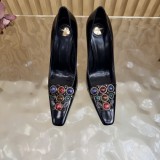 YSL Leather women 10.5cm high heel sandal shoes HG26091708