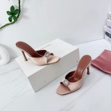Amina Leather Muaddi women 4cm high heel shoes HG26090624