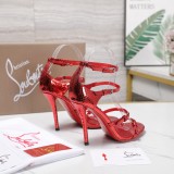 Christian Leather Louboutin women 10cm high heel shoes HG261028116