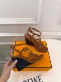 Hermes Leather women 10cm high heel sandal shoes HG26102161