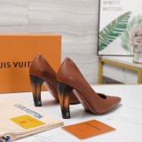 Louis Leather Vuitton women 8.5cm high heel shoes HG261018101