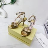 Jimmy Leather Choo women 10cm high heel sandal shoes HG26083146