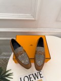 Hermes Leather women flat shoes HG26102645