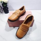 Miu Leather Miu women flat shoes HG26101158