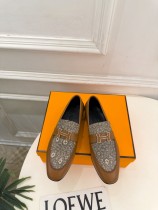 Hermes Leather women flat shoes HG26102645