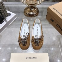 Miu Leather Miu women sport shoes HG26090229