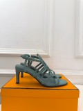 Hermes Leather women 7cm high heel sandal shoes HG26102141