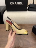Chanel Leather women 9cm high heel shoes HG26102441
