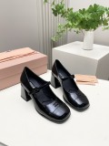 Miu Leather Miu women 7cm high heel shoes HG26091204