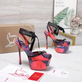 Christian Leather Louboutin women 14.5cm high heel shoes HG26102759
