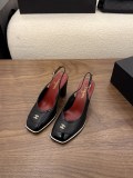 Chanel Leather women 9cm high heel shoes HG26102441